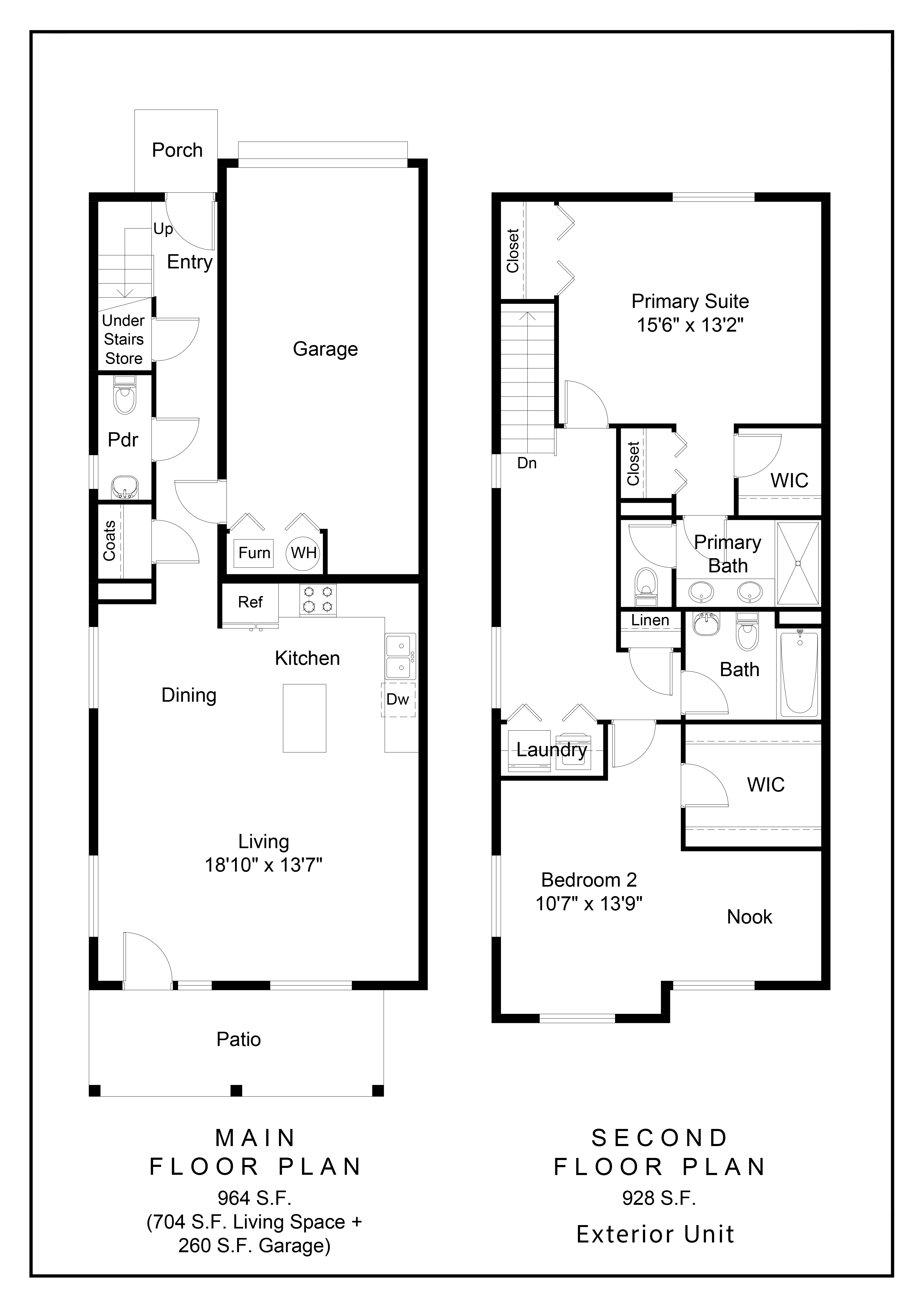 2 Bedroom Floor Plan